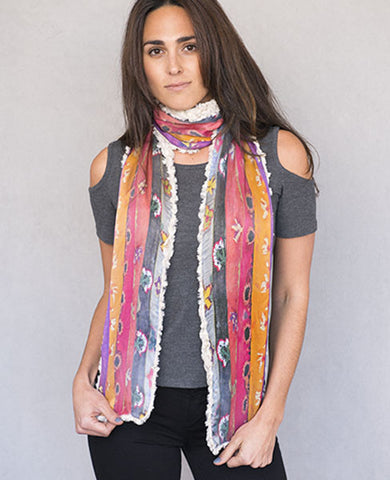 African Rainbow Scarf - Reversible